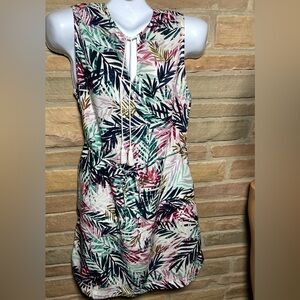 NWT Beach Lunch Lounge Tropical Shift Dress W/ tropical Leaf Print. Sz Medium